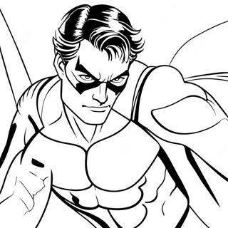 Dynamic Nightwing In Action Coloring Page 25252-20287