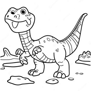 Realistic Dinosaur Fossil Excavation Coloring Page 25262-20293