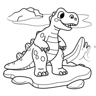 Realistic Dinosaur Fossil Excavation Coloring Page 25262-20295