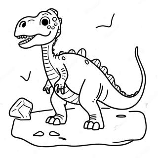 Realistic Dinosaur Fossil Excavation Coloring Page 25262-20296