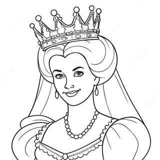 Quaint Queen Coloring Page 25272-20300