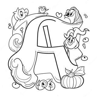 Disney Alphabet Coloring Page 25281-20308