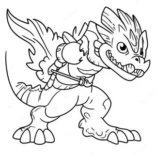 Fearsome Monster Hunter In Action Coloring Page 25312-20330