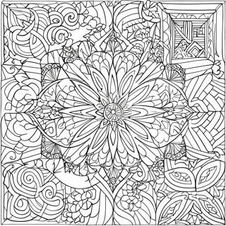 Islamic Geometric Patterns Coloring Page 2531-2066