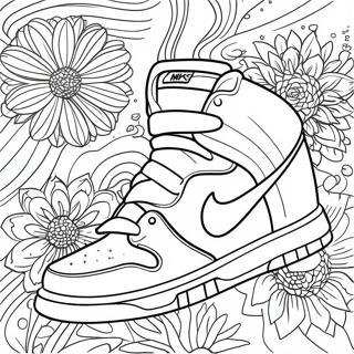 Colorful Nike Dunks Sneakers Coloring Page 25342-20357