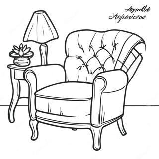 Cozy Armchair Coloring Page 25352-20361