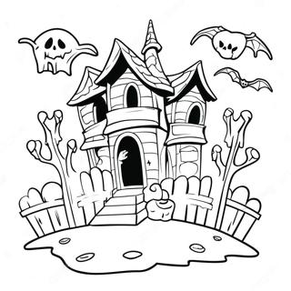 Spooky Ghouliana In A Haunted House Coloring Page 25362-20374