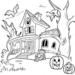 Spooky Ghouliana In A Haunted House Coloring Page 25362-20376