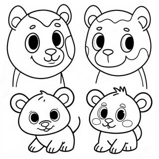 Spot The Difference Fun Animals Coloring Page 25411-20406