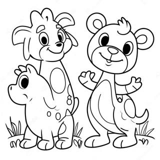 Spot The Difference Fun Animals Coloring Page 25411-20407