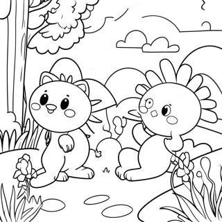 Charming Spot The Difference Garden Scene Coloring Page 25412-20411