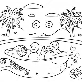 Swimming Pool Fun Coloring Page 2541-2069