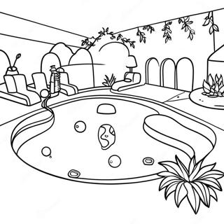 Swimming Pool Fun Coloring Page 2541-2070