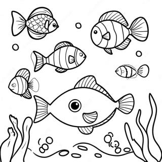 Colorful Underwater Scene Coloring Page 2542-2080