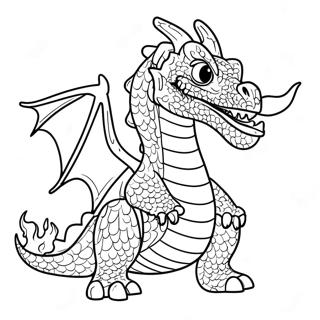 Fire Breathing Dragon Master Coloring Page 25432-20426