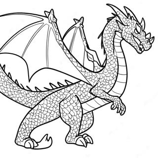 Fire Breathing Dragon Master Coloring Page 25432-20428