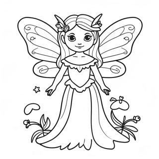 Gothic Fairy Mythical Creature Coloring Page 25471-20455