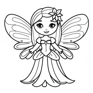 Elegant Gothic Fairy With Wings Coloring Page 25472-20458