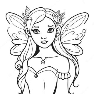 Elegant Gothic Fairy With Wings Coloring Page 25472-20459