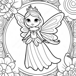 Elegant Gothic Fairy With Wings Coloring Page 25472-20460