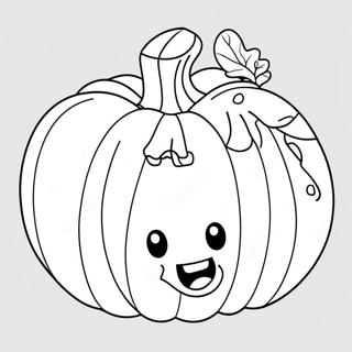 Cute October Pumpkin Coloring Page 25501-20478