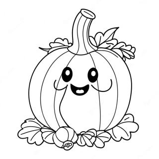 Cute October Pumpkin Coloring Page 25501-20479