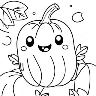 Cute October Pumpkin Coloring Page 25501-20480