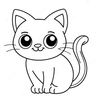 Adorable Halloween Cat Coloring Page 25502-20482