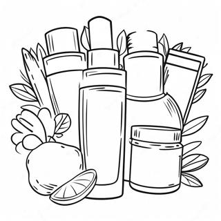 Cute Skincare Products Coloring Page 2552-2101