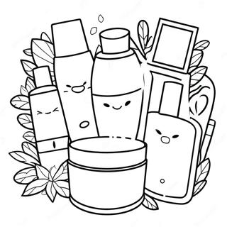 Cute Skincare Products Coloring Page 2552-2102