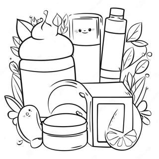 Cute Skincare Products Coloring Page 2552-2103