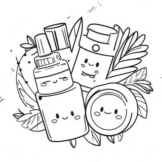 Cute Skincare Products Coloring Page 2552-2104