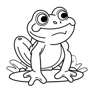 Cute Leap Year Frog Coloring Page 25542-20512