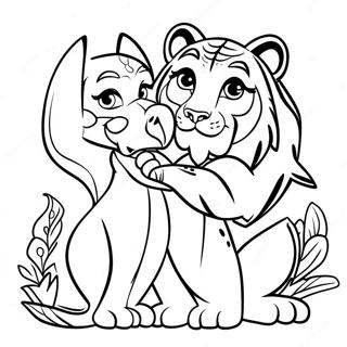 Jasmine And Rajah Coloring Page 25551-20521