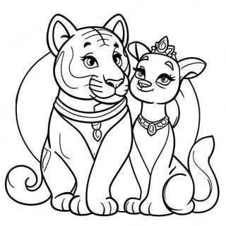 Jasmine And Rajah Coloring Page 25551-20522