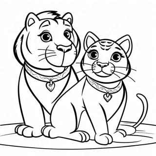 Jasmine And Rajah Coloring Page 25551-20524