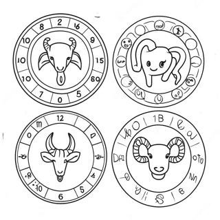 Zodiac Signs Coloring Page 25592-20557