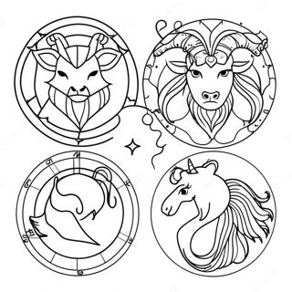 Zodiac Signs Coloring Page 25592-20558