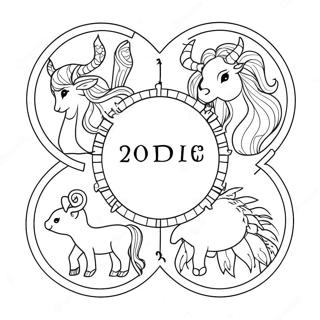 Zodiac Signs Coloring Page 25592-20559