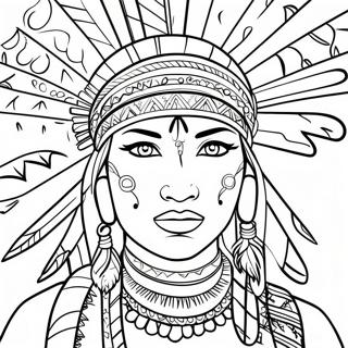 Traditional Indigenous Art Coloring Page 25612-20565