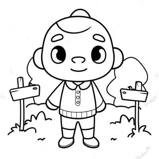 Cute Animal Crossing Villager Coloring Page 2562-2089