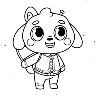 Cute Animal Crossing Villager Coloring Page 2562-2090