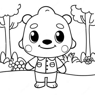 Cute Animal Crossing Villager Coloring Page 2562-2091