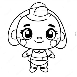 Cute Animal Crossing Villager Coloring Page 2562-2092