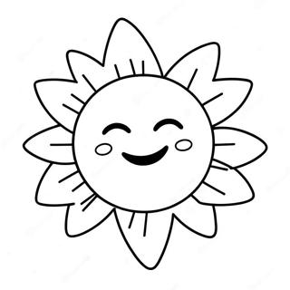 Joyful Smiling Sun Coloring Page 25631-20581