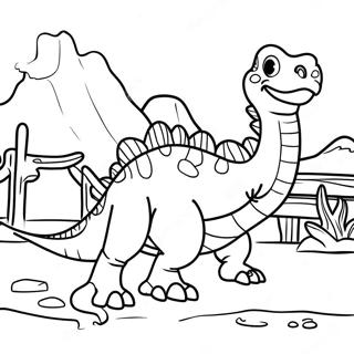 Colorful Dino Ranch Adventure Coloring Page 25642-20594