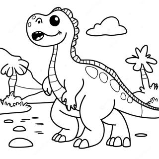 Colorful Dino Ranch Adventure Coloring Page 25642-20596