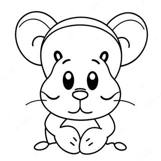 Cartoonish Ear Character Coloring Page 25662-20606