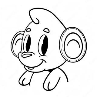 Cartoonish Ear Character Coloring Page 25662-20608