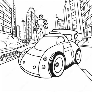 Tobot Racing In The City Coloring Page 25672-20619